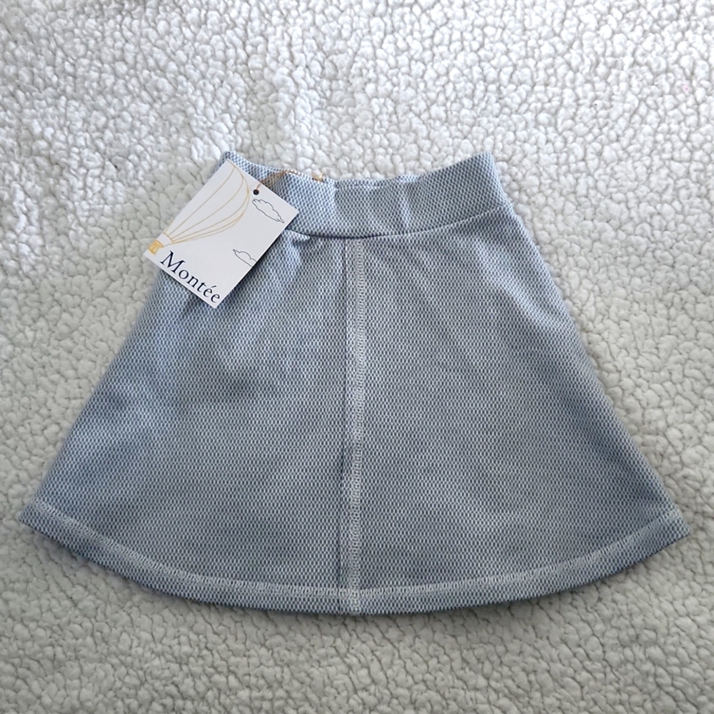 Montee girl's blue and white skirt